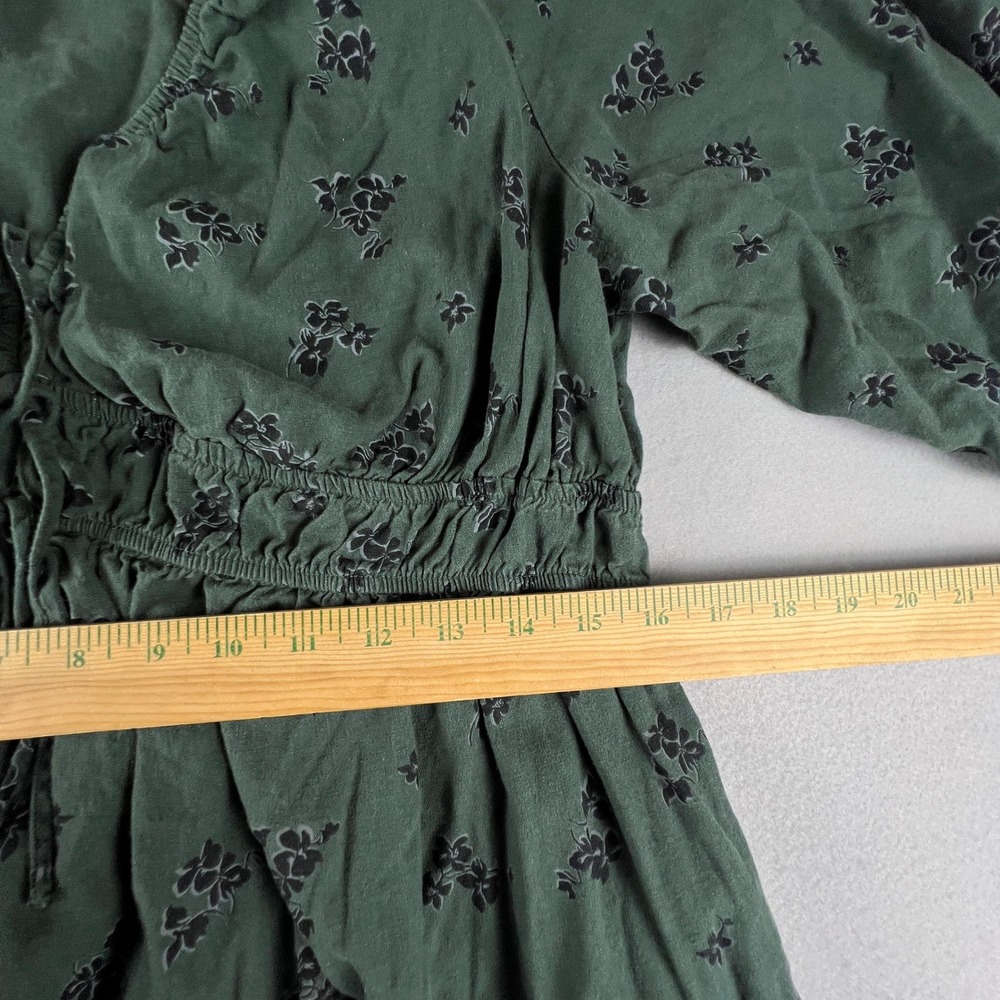Universal Thread Midi Dress Womens XXL Green Floral Linen Blend Boho Cottagecore - Picture 14 of 16